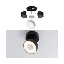 Paulmann Skinnesystem>URail føder til enkeltspot, mat sort