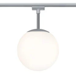 Paulmann URail Globe kuglelampe i krom, opalglas