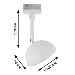 Paulmann URail Hemi LED-spot 3.000 K hvidt
