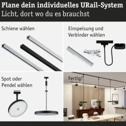 URail Hildor LED-spot sort 4.000K^Paulmann