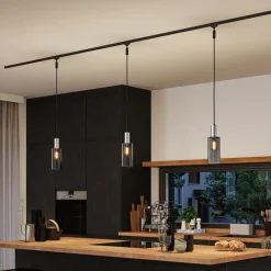 Paulmann URail lampeskærm Raja 2Easy, røget glas Ø 10 cm