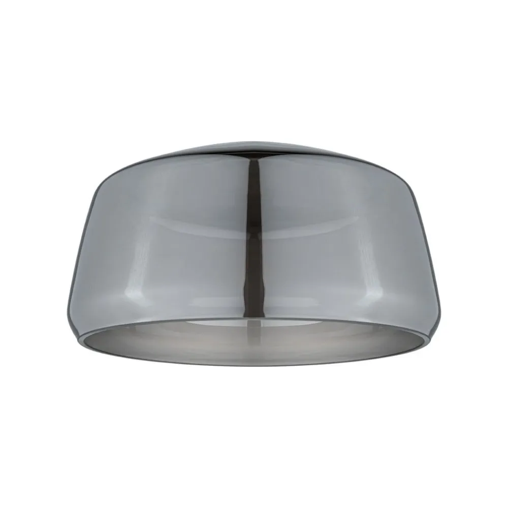 Paulmann Skinnesystem>URail lampeskærm Neila 2Easy, Ø 23 cm, røget glas