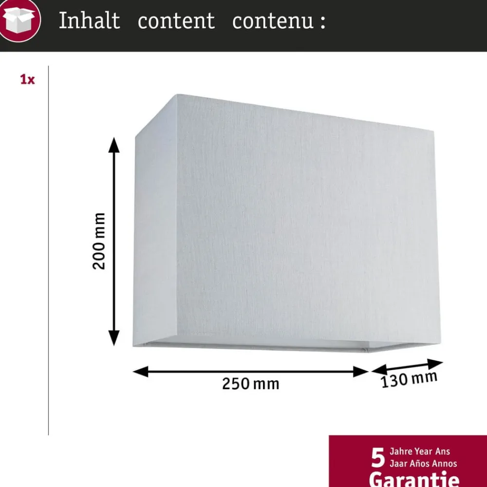 URail lampeskærm Verona 2Easy, grå, 25 x 13 cm^Paulmann Best