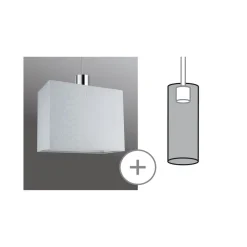 URail lampeskærm Verona 2Easy, grå, 25 x 13 cm^Paulmann Best