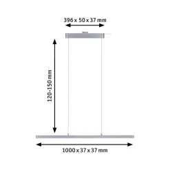 Paulmann URail LED-pendellampe Lento mat krom