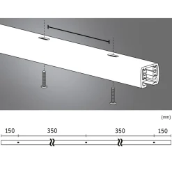 URail skinne, hvid, længde 100 cm, aluminium^Paulmann
