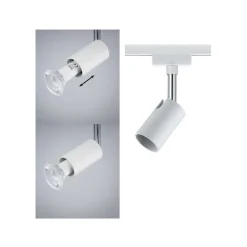 URail skinnespot Pure I, hvid mat, GU10, metal^Paulmann