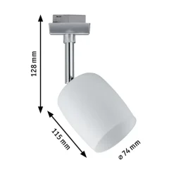 URail Spot Blossom mat krom, satinglas^Paulmann Best