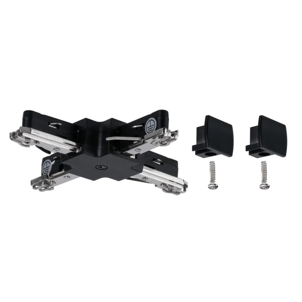 URail X-tilkobling stiv, mat sort^Paulmann Hot