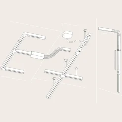 URail X-tilkobling stiv, mat sort^Paulmann Hot