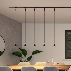 Paulmann Skinnesystem>URail-hængelampe Runa, sort mat, GU10