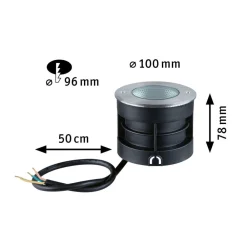 Vanea LED indbygget gulvlampe IP67, Ø 10cm^Paulmann Sale