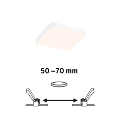 Paulmann Loftlamper|Indbygningsspots>Veluna Edge IP44 3000K dimm 9x9cm
