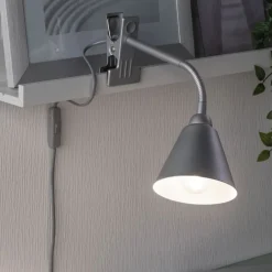 Paulmann Bordlamper>Vitis klemmelampe, grå