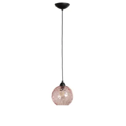 Opviq Pendellampe Benek, pink, glas, Ø 20 cm, E27
