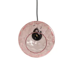 Opviq Pendellampe Benek, pink, glas, Ø 20 cm, E27