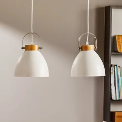 Lamkur Pendellamper>Pendellampe Bergen, 2 lyskilder, hvid