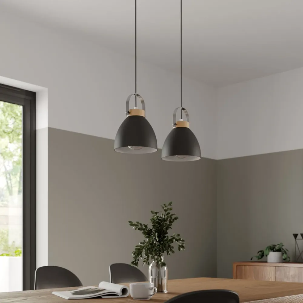 Lamkur Pendellampe Bergen, 2 lyskilder, grafit