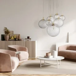 Pendellampe Cadix i glas, 7 lyskilder^TK Lighting Online