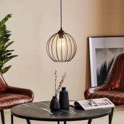 Pendellampe Cumera med burskærm, Ø 24 cm^HELAM