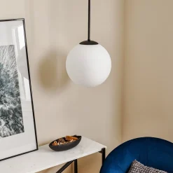 ALDEX Pendellampe Dione, 1 lyskilde, hvid/sort 30 cm