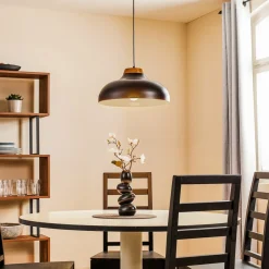 Pendellampe Gus med metalskærm, sort^Luminex Best