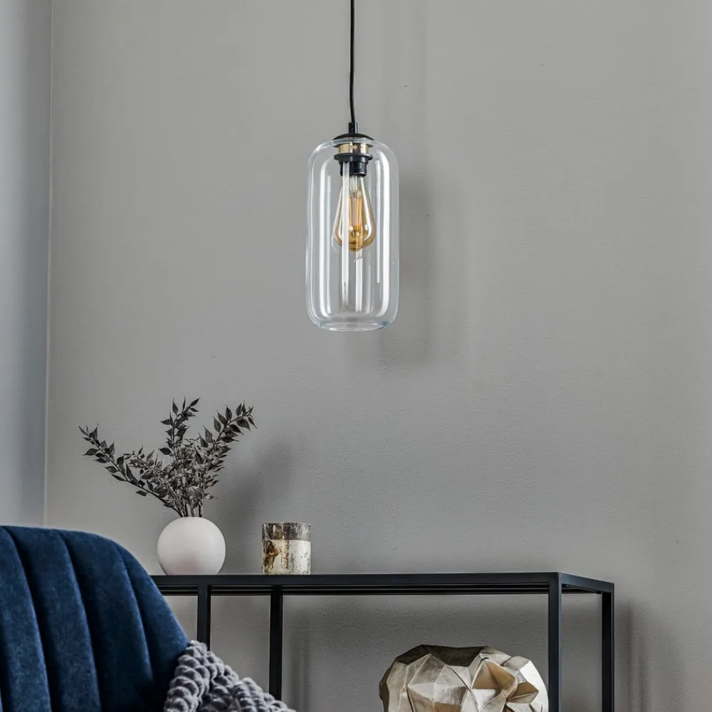 Argon Pendellamper|Pendellamper>Pendellampe Kaja med lang, klar glasskærm