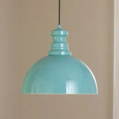 Opviq Pendellamper|Pendellamper>Pendellampe Kure, turkis, metal, Ø 40 cm E27