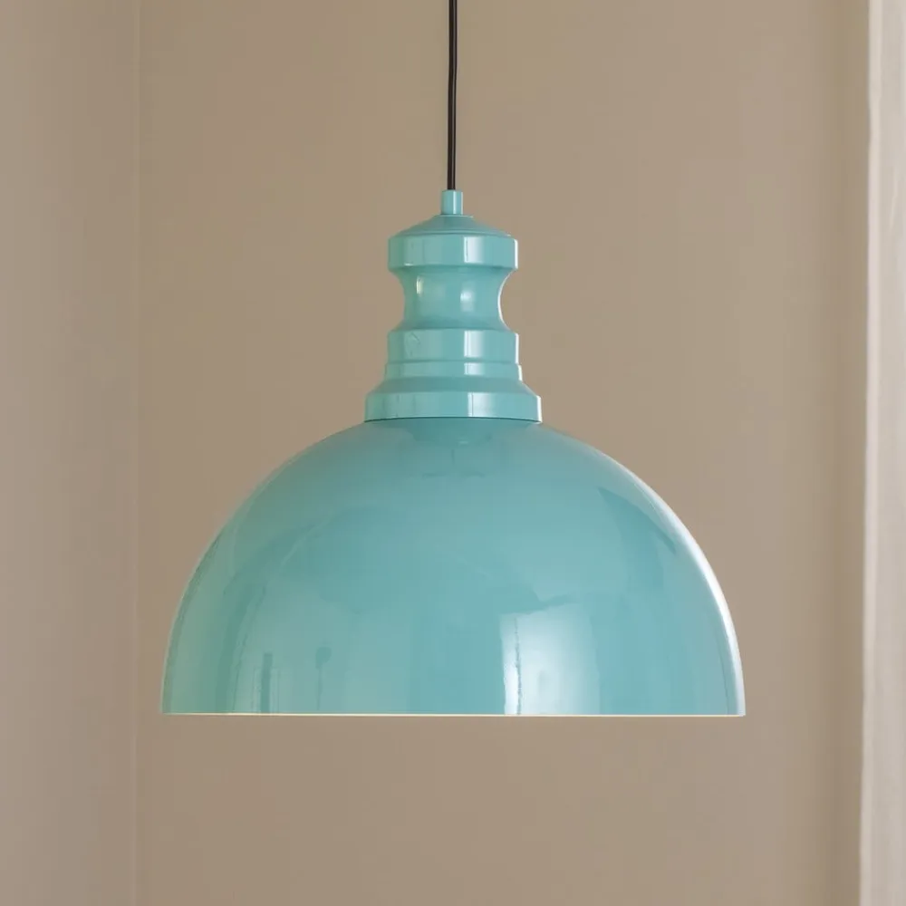 Opviq Pendellamper|Pendellamper>Pendellampe Kure, turkis, metal, Ø 40 cm E27