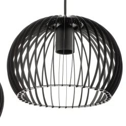 TEMAR LIGHTING Pendellampe Larus i sort stål, 3 lyskilder