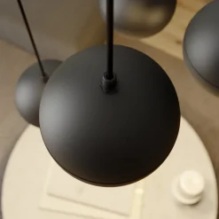 Pendellampe Midnight sort 4 lyskilder rund^HELAM Best