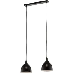 Pendellampe Nanu i metal, sort, 2 lyskilder^Luminex Outlet