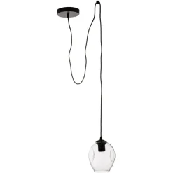 EMIBIG LIGHTING Pendellampe Starla decentral 1 lyskilde Glas grafit