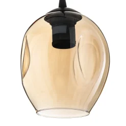 Pendellampe Starla rund 4 lyskilder grafit/amber/klar^EMIBIG LIGHTING Clearance