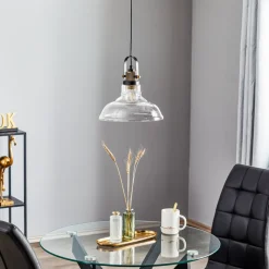 Pendellampe Teo med glasskærm, patineret^Lamkur Sale