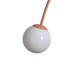 Pendellampe Una 2, metal, glas, 2 lyskilder, koralrød^ALDEX Outlet