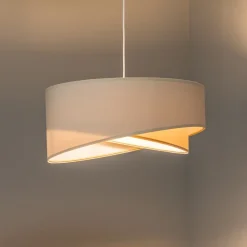 Maco Design Pendellamper>Pendellampe Vivien, tofarvet, beige/hvid