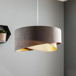 Maco Design Pendellamper|Pendellamper>Pendellampe Vivien trefarvet grå/beige/guld