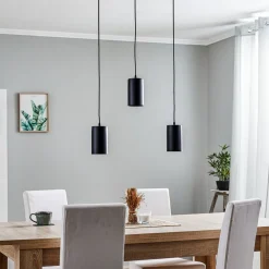 TEMAR LIGHTING Pendellampe ZW Tube 170, 3 lyskilder, sort