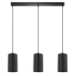 TEMAR LIGHTING Pendellampe ZW Tube 170, 3 lyskilder, sort