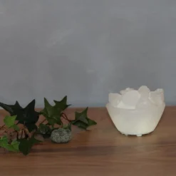 Wagner Life Dekorationsbelysning|Bordlamper>Petite LED-saltkrystalskål i hvid