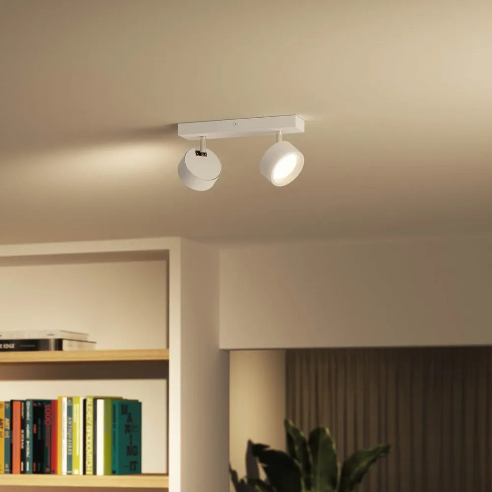 Bracia LED-loftspot med 2 lyskilder, hvid^Philips New