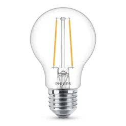 Classic LED-pære E27 A60 1,5W 2.700K, klar^Philips