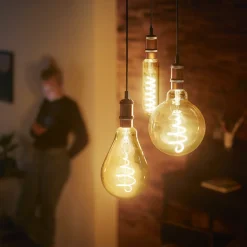 Philips E27 LED-pære globe G95 3,1 W 1.800 K guld