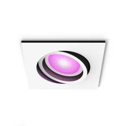 LED-indbygningsspot Centura, hvid, 9x9 cm, CCT, RGB^Philips Hue Hot