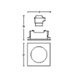 LED-indbygningsspot Centura, hvid, 9x9 cm, CCT, RGB^Philips Hue Hot