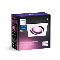 LED-indbygningsspot Centura, hvid, 9x9 cm, CCT, RGB^Philips Hue Hot