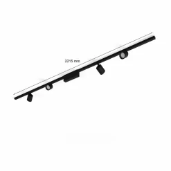 Philips Hue Perifo skinnesystem 4x spots sort