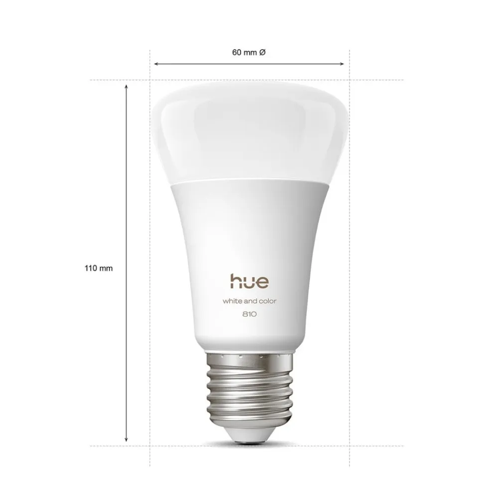 Philips Hue WACA Smart E27 LED, 6 W, 810 lm, CCT RGB 4-pak