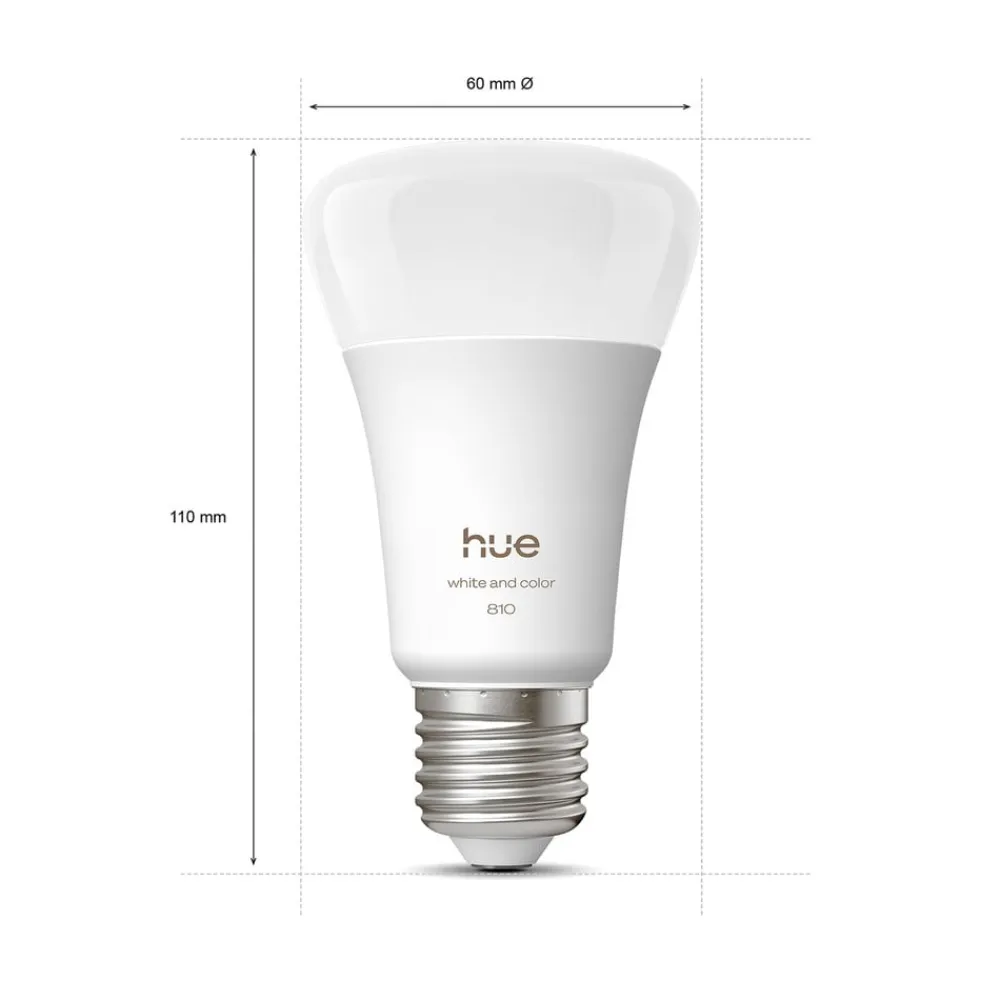 Philips Hue Dæmpbar Led-Pære|Smarte Lyskilder>WACA Smart E27 LED, 6 W, 810 lm, CCT RGB, 2-pak